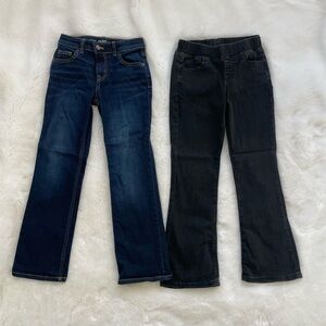 Cat and Jack Kids Stretch Flare Denim Jeans Set - Blue and Black